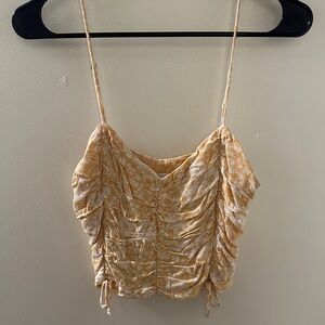 Orange Ruched Women's Top